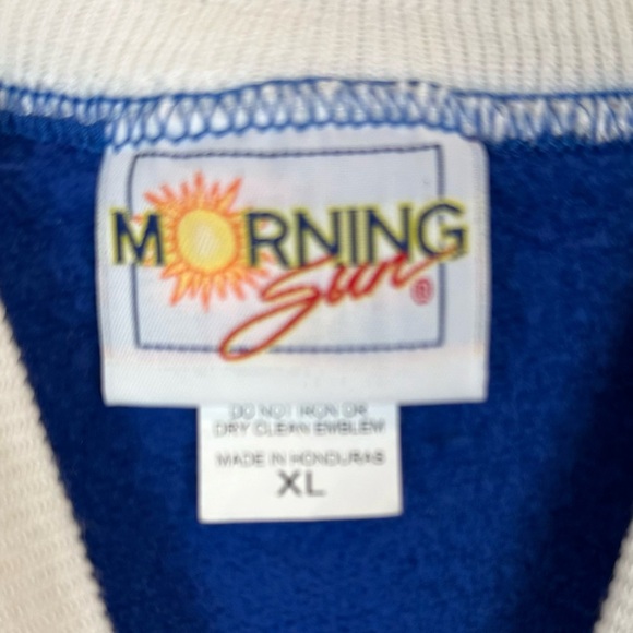 Vintage 90s Morning Sun Cat Holiday Sweatshirt XL - Picture 4 of 10